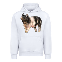 White hampshire pig Urban Hoodie - LillyAllenDesigns