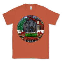Copper Black Angus Cattle Merry Christmas Classic Tee - RanaPortraitStore