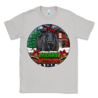 Moon Dust Black Angus Cattle Merry Christmas Classic Tee - RanaPortraitStore
