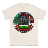 Natural Black Angus Cattle Merry Christmas Classic Tee - RanaPortraitStore