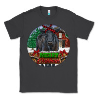 Smoke Black Angus Cattle Merry Christmas Classic Tee - RanaPortraitStore