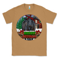 Toasted Coconut Black Angus Cattle Merry Christmas Classic Tee - RanaPortraitStore