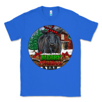True Royal Black Angus Cattle Merry Christmas Classic Tee - RanaPortraitStore