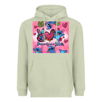 Matcha peace love stitch Heavyweight Hoodie - Zillion Design Studio