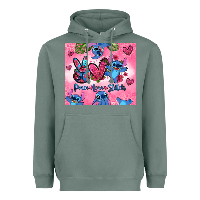 Peace Love Stitch Heavyweight Hoodie by Zillion Design Studio | Teevron