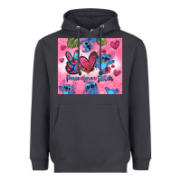 Smoke peace love stitch Heavyweight Hoodie - Zillion Design Studio