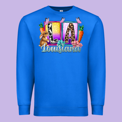 Louisiana Easter Dady Premium Sweatshirt Designed By Racoondesign