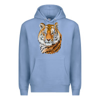 Colony Blue Tiger Head Premium Hoodie - LillyAllenDesigns