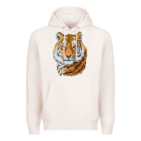 Pale Pink Tiger Head Premium Hoodie - LillyAllenDesigns