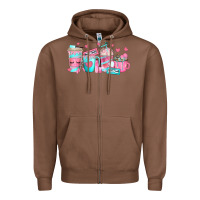 Chestnut lash hustler coffee cups Zipper Hoodie - texasbilliewilder