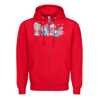 Red lash hustler coffee cups Zipper Hoodie - texasbilliewilder