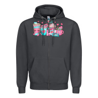Smoke lash hustler coffee cups Zipper Hoodie - texasbilliewilder