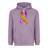 Lavender Breast Cancer Ribbon Softball Heavyweight Hoodie - texasbilliewilder