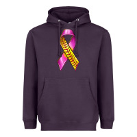 Plum Breast Cancer Ribbon Softball Heavyweight Hoodie - texasbilliewilder