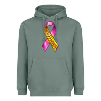 Sage Breast Cancer Ribbon Softball Heavyweight Hoodie - texasbilliewilder