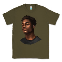 Army Green afro man Classic Tee - texasbilliewilder