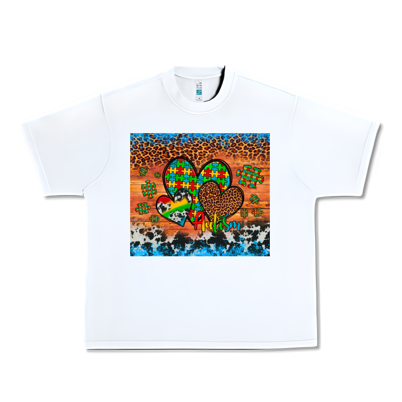 Autism Awareness Hearts Leopard Cowhide Urban Heavy Tee by Artiststas | Teevron