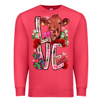 Cardinal love cow valentine Premium Sweatshirt - RacoonDesign