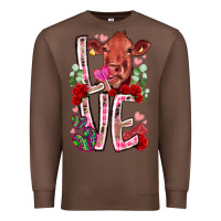 Chestnut love cow valentine Premium Sweatshirt - RacoonDesign
