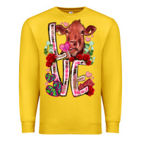 Lemon love cow valentine Premium Sweatshirt - RacoonDesign