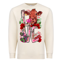 Sandshell love cow valentine Premium Sweatshirt - RacoonDesign