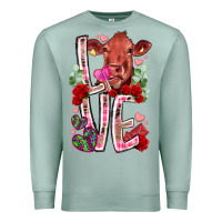 Seafoam love cow valentine Premium Sweatshirt - RacoonDesign