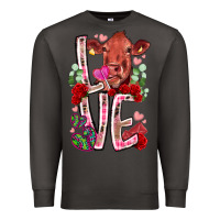Smoke love cow valentine Premium Sweatshirt - RacoonDesign