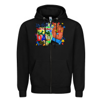 Black my child is non verbal but his dad aint afro hand Zipper Hoodie - RanaPortraitStore