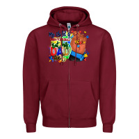 Burgundy my child is non verbal but his dad aint afro hand Zipper Hoodie - RanaPortraitStore