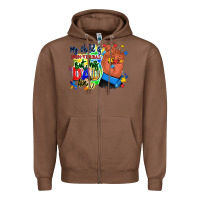 Chestnut my child is non verbal but his dad aint afro hand Zipper Hoodie - RanaPortraitStore