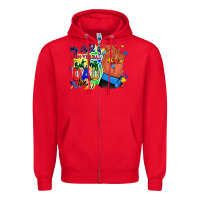 Red my child is non verbal but his dad aint afro hand Zipper Hoodie - RanaPortraitStore
