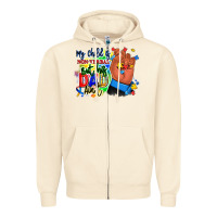 Sandshell my child is non verbal but his dad aint afro hand Zipper Hoodie - RanaPortraitStore
