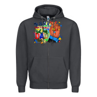 Smoke my child is non verbal but his dad aint afro hand Zipper Hoodie - RanaPortraitStore