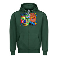 Sports Green my child is non verbal but his dad aint afro hand Zipper Hoodie - RanaPortraitStore