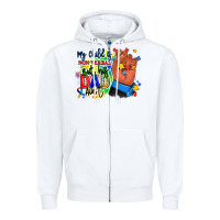 White my child is non verbal but his dad aint afro hand Zipper Hoodie - RanaPortraitStore