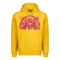 Lemon valentines day rainbow with heart Premium Hoodie - NancyCooperArtShop