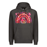 Smoke valentines day rainbow with heart Premium Hoodie - NancyCooperArtShop