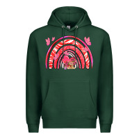Sports Green valentines day rainbow with heart Premium Hoodie - NancyCooperArtShop