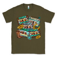 Army Green 90s country casette tapes Classic Tee - texasbilliewilder