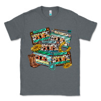 Charcoal Heather 90s country casette tapes Classic Tee - texasbilliewilder