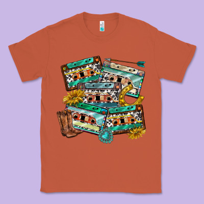 Classic Tee 90s country casette tapes