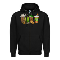 Black lawyer coffee cups Zipper Hoodie - texasbilliewilder