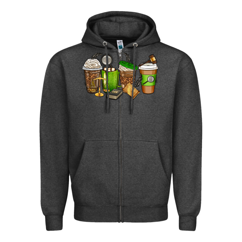Lawyer Coffee Cups Zipper Hoodie by texasbilliewilder | Teevron