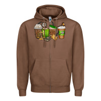 Chestnut lawyer coffee cups Zipper Hoodie - texasbilliewilder