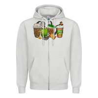 Dove Grey lawyer coffee cups Zipper Hoodie - texasbilliewilder
