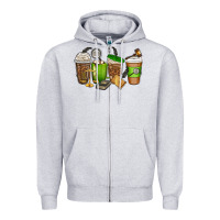 Heather Grey lawyer coffee cups Zipper Hoodie - texasbilliewilder