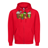 Red lawyer coffee cups Zipper Hoodie - texasbilliewilder
