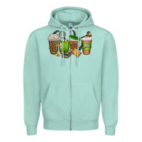Seafoam lawyer coffee cups Zipper Hoodie - texasbilliewilder