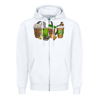 White lawyer coffee cups Zipper Hoodie - texasbilliewilder