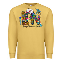 Antique Gold lpn licensed practial nurse Premium Sweatshirt - CowhideDigitalArt